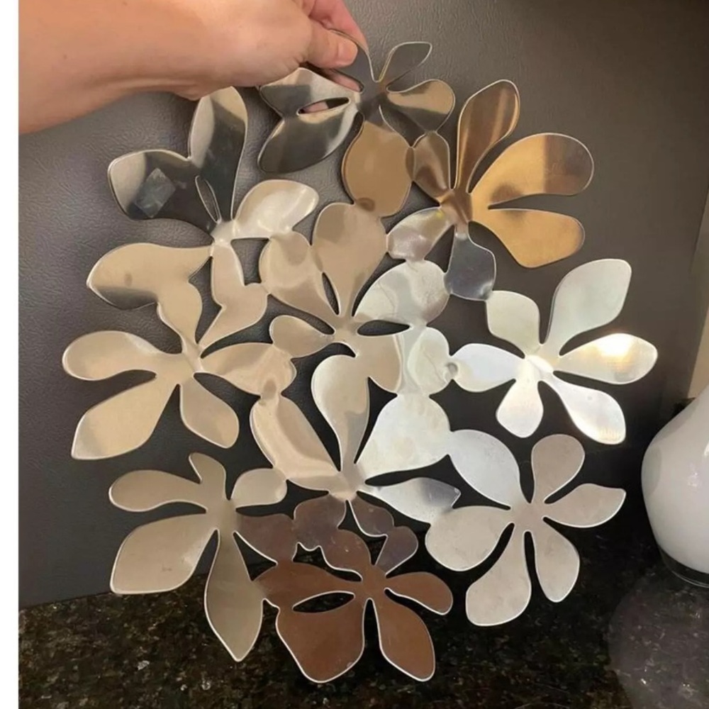 IKEA Floral Metal Table Decorative Bowl